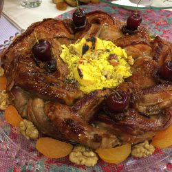 Guirlanda de lombo com Farofa de banana